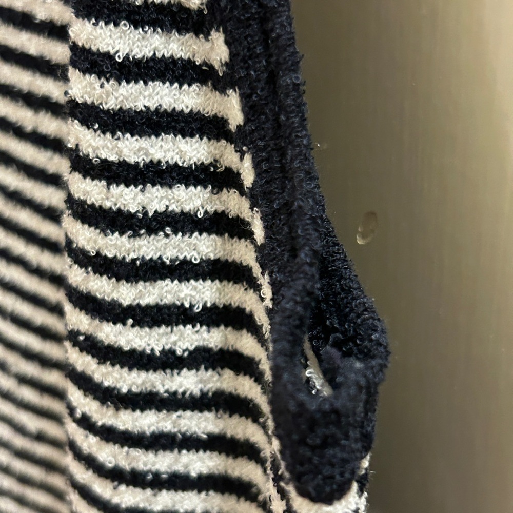 Striped Knit Navy Blue Stripe Nautica Terry Beach Cloth Size XL - Picture 5 of 11